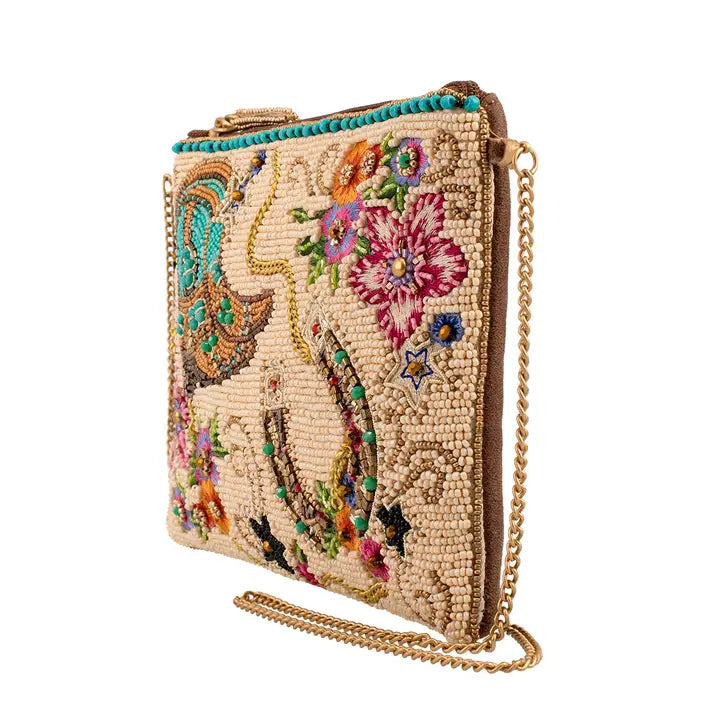 On the Range Western Boots and Horseshoe Ivory Beaded Mini