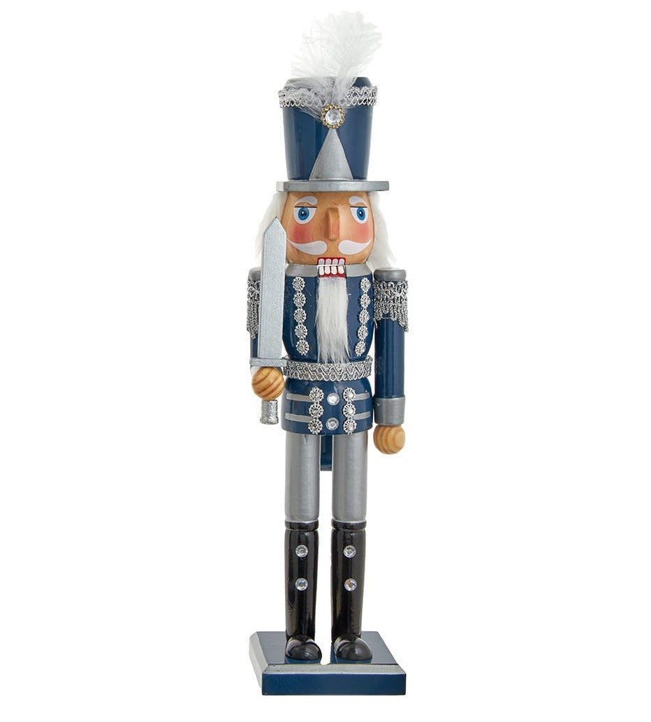 Dark Blue And Silver Nutcracker