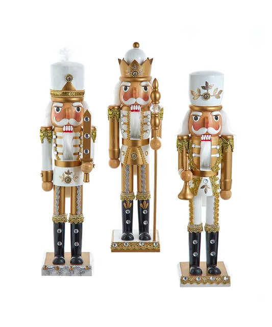 15" Gold & White Nutcracker (Assorted)