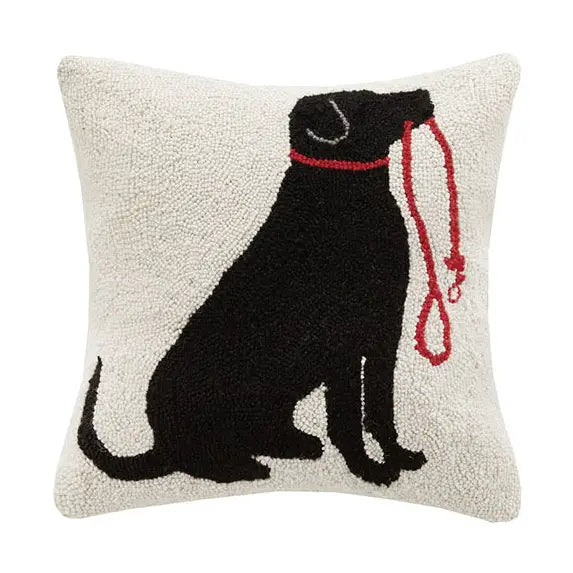 Labrador Dog & Leash Hook Pillow