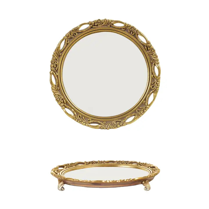 Mirrored Footed Tray
