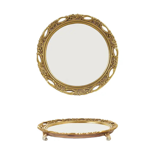 Mirrored Footed Tray