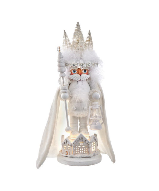 White Winter Hat Nutcracker 15"