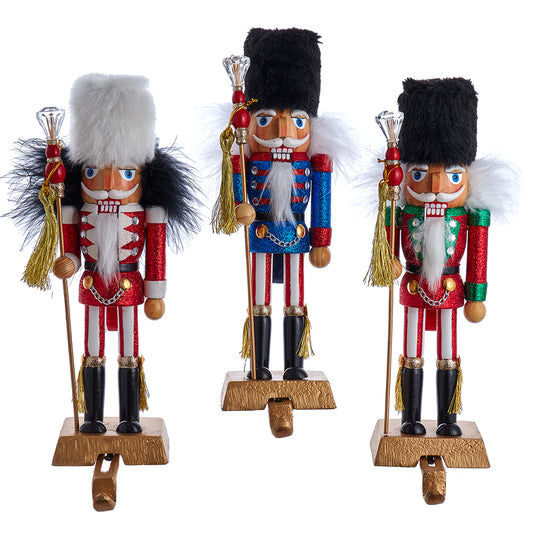 Stocking Holder Nutcracker 10"