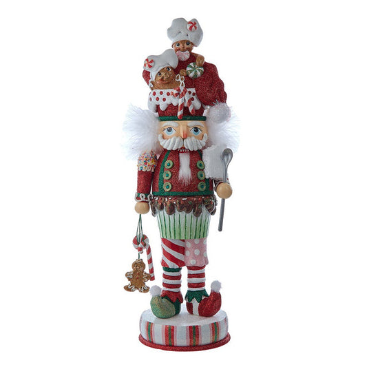 Gingerbread Soldier With Cupcake Body Nutcracker 18"
