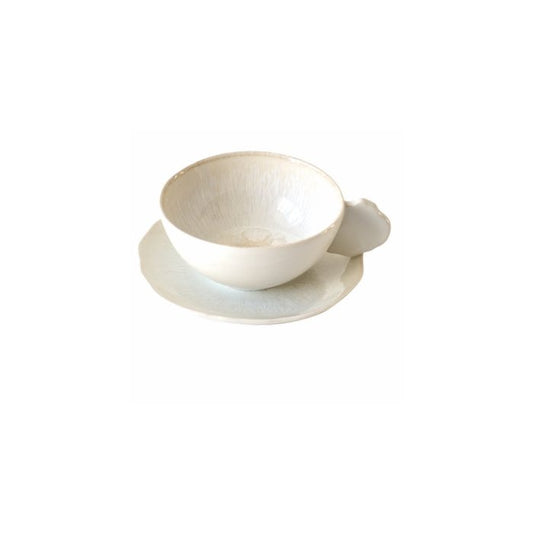Plume Perle/White Tea Cup & Saucer