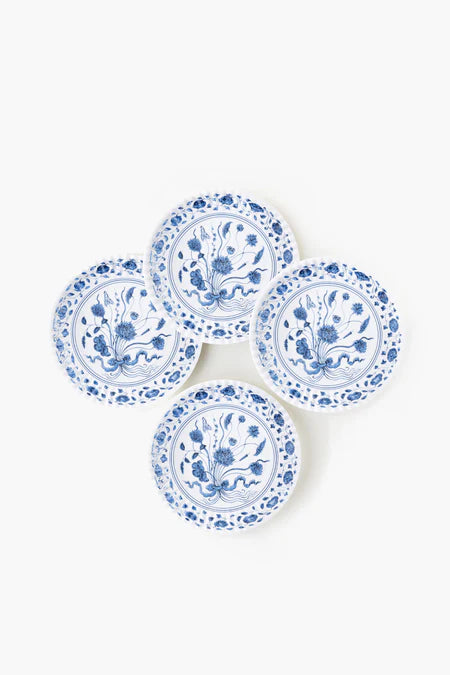 Botanical "Paper" Plate Set of 4