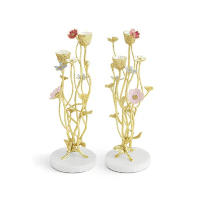 Wildflowers Candleholder Pair