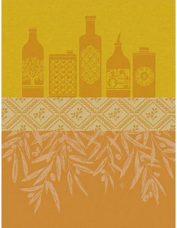 Huiles Provecales Tea Towel Yellow