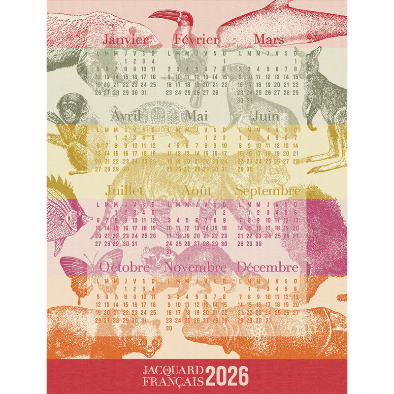 2026 Calendrier Tea Towel