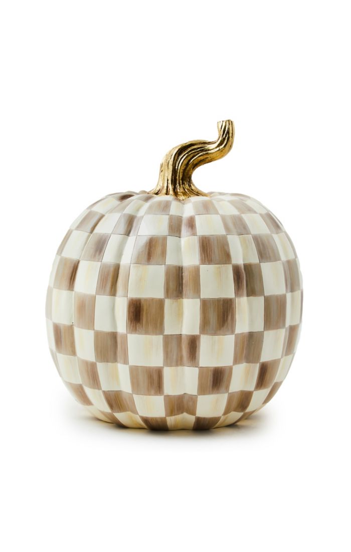Mocha Check Pumpkins