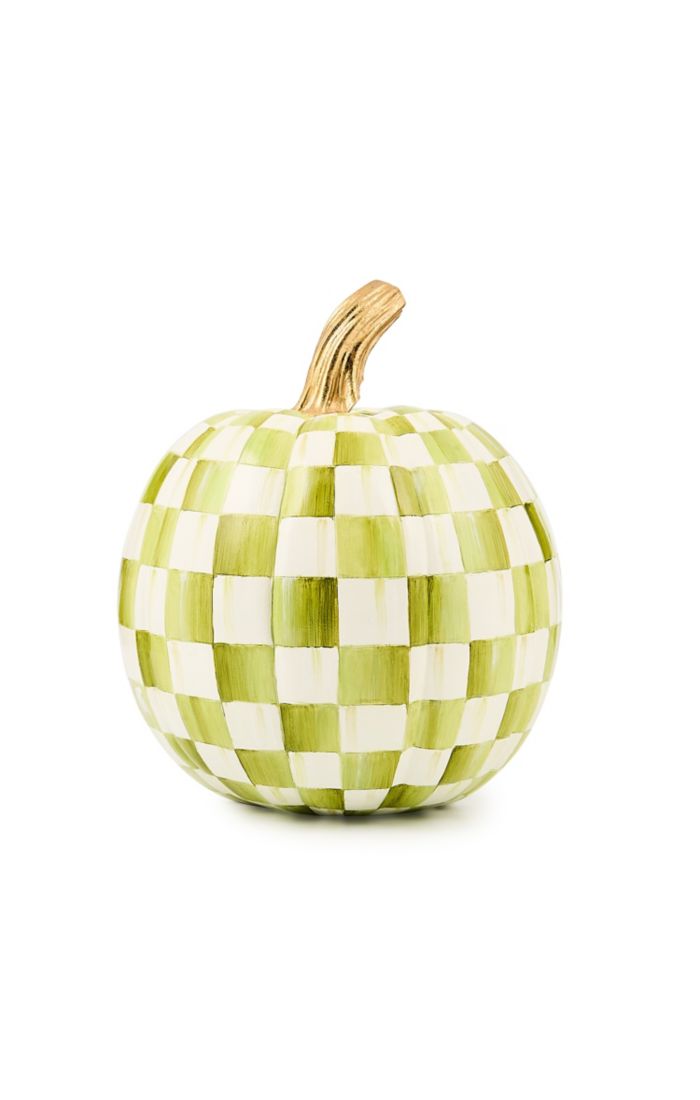 MacKenzie-Childs Moss Check Pumpkins - Thumbnail 2