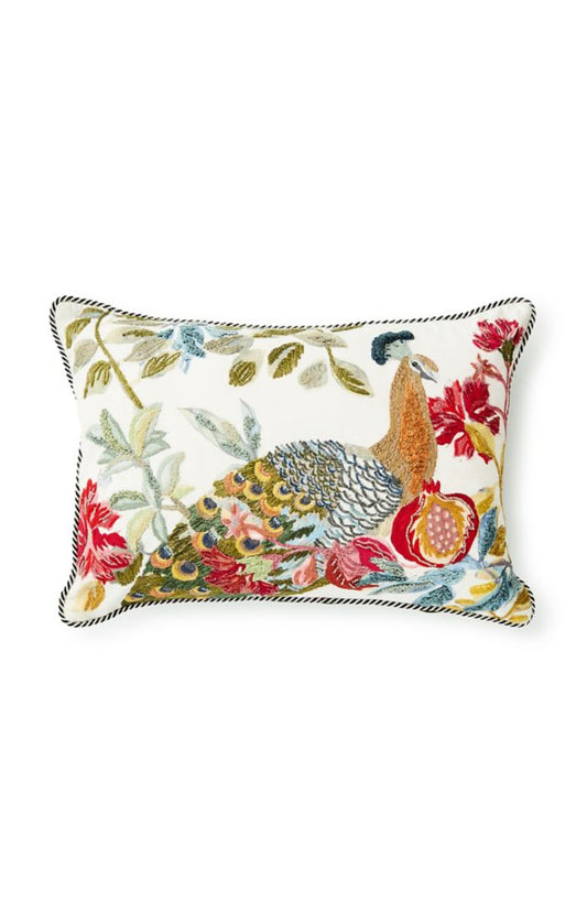 Carnivale Peacock Lumbar Throw Pillow