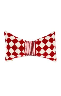 Red Diamond Bow Pillow