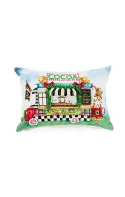 Hot Cocoa Food Truck Lumbar Throw Pillow