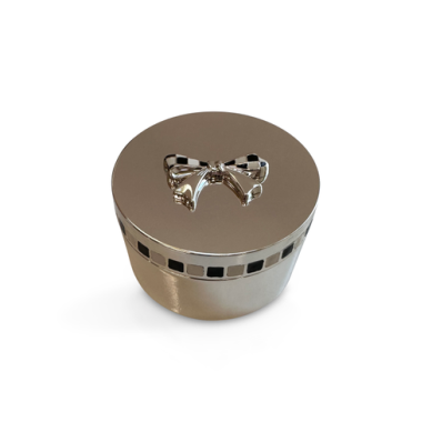 Celebrate Silver Plated Bow Trinket Box