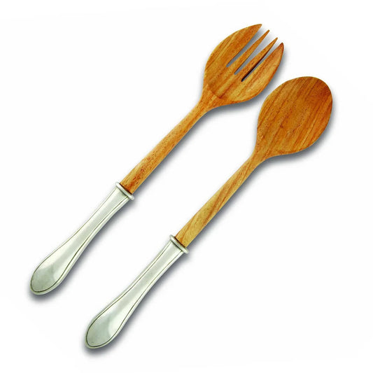 Wales Pewter Handle Salad Server Set