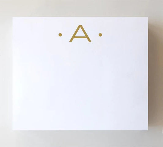 Large Gold Foil Initial Notepads