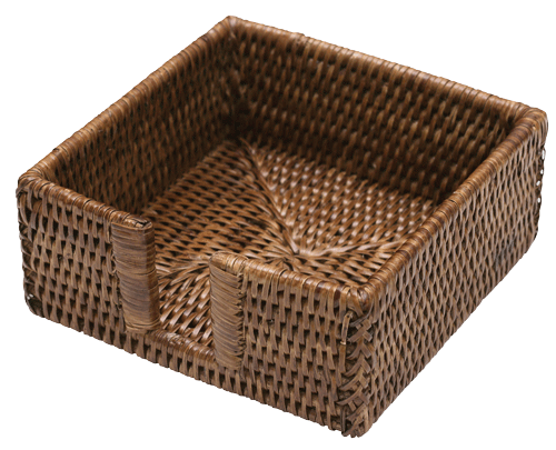 Rattan Napkin Holder in Dark Natural