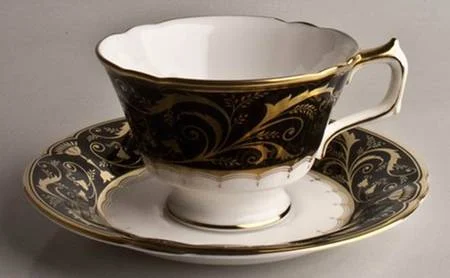 Darley Abbey Harlequin Black Tea Saucer