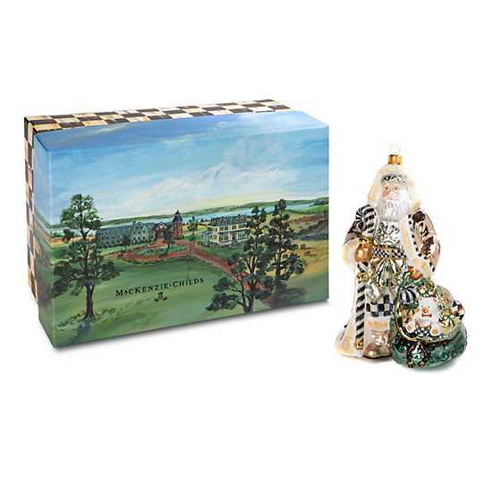 Farmhouse Santa Ornament