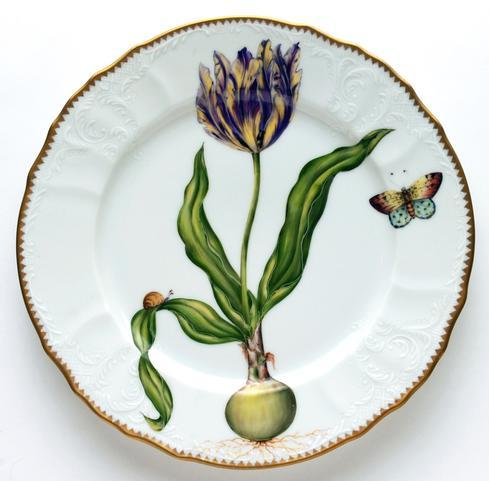Flowers of Yesterday Yellow & Purple Tulip Dinner Plate