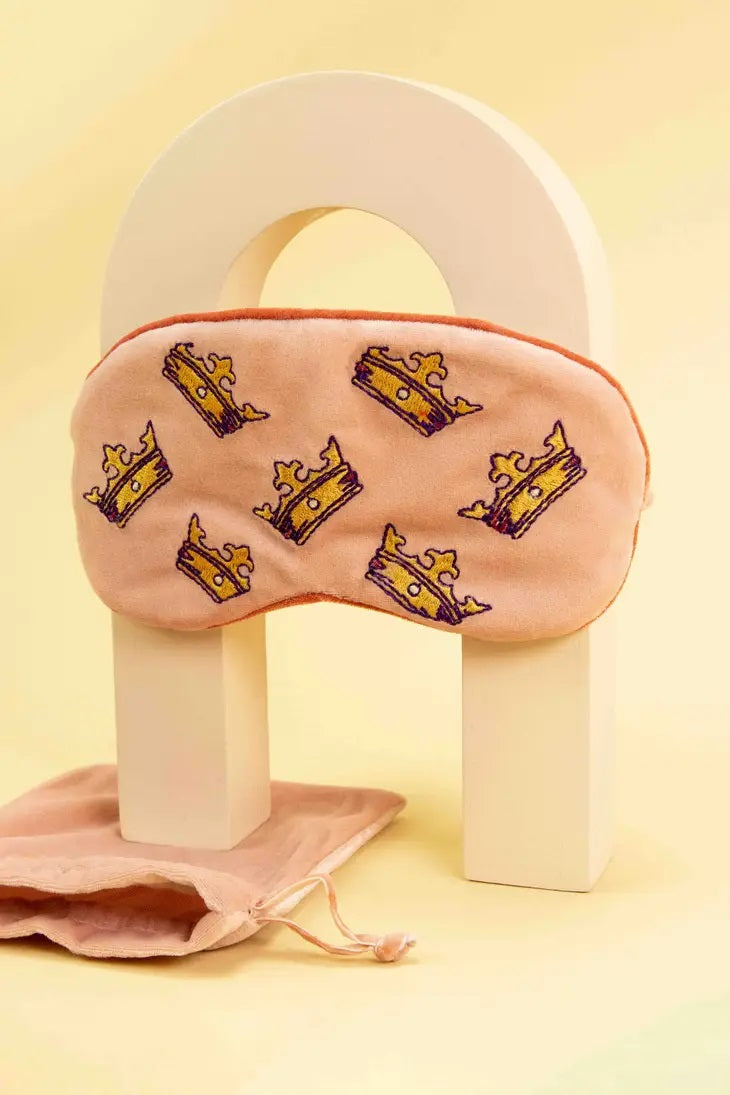 Lavender Velvet Eye Mask Crowns Blush