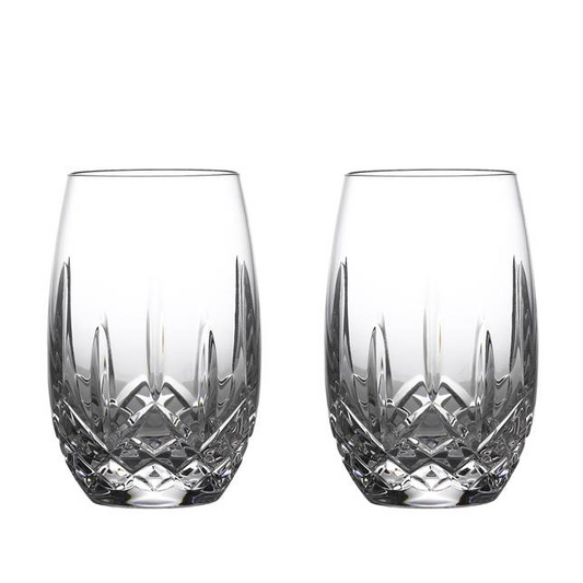 Lismore Nouveau Stemless White Wine 12 OZ Set/2