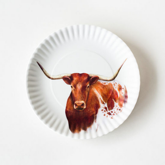 Longhorn Melamine Plate Set of 4