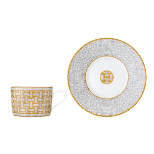 Mosaique Au 24 Gold Tea Cup & Saucer