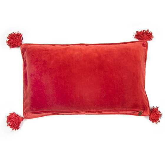 Pillow-Gingham Poinsettia