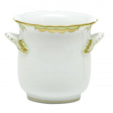 Princess Victoria Green Mini Cachepot w/Handles