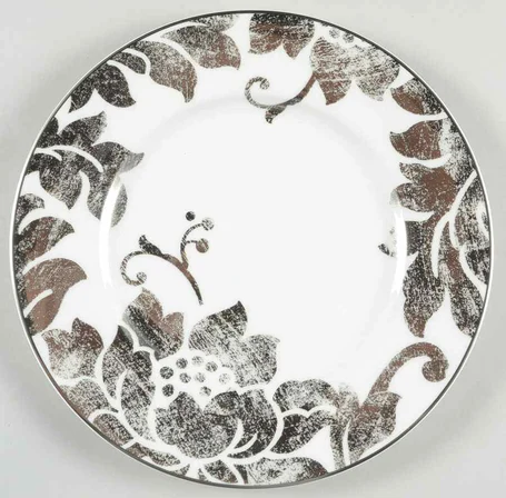 Silver Applique Salad Plate