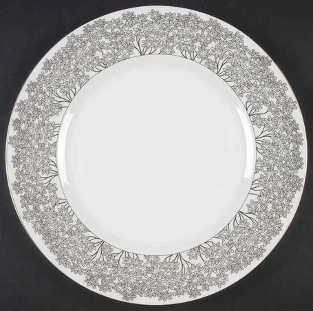 Silver Bouquet Dinner Plate