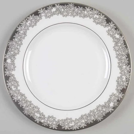 Silver Bouquet Salad Plate