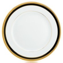 Symphonie Gold Black Dessert Plate
