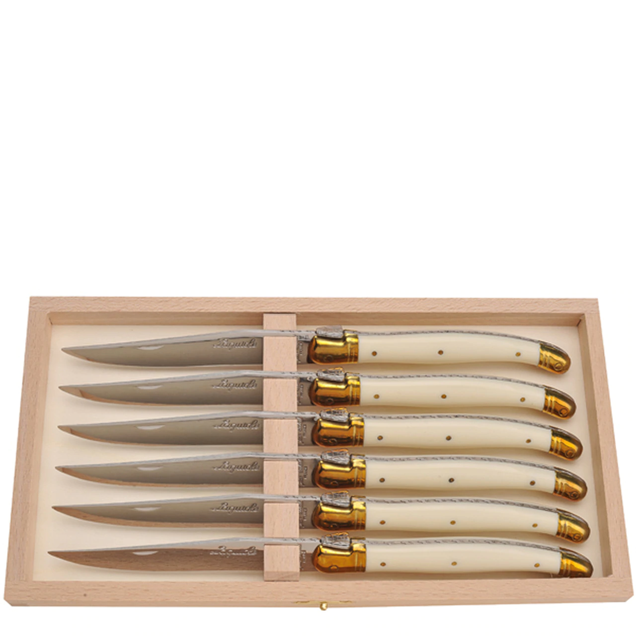 Jean Dubost Laguiole Carving Set with Black Handles